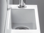 Lave-mains pour toilettes, suspendu et compacte, parfait pour les espaces restreints, Largeur 48 cm, Profondeur 16,5 cm, Hauteur 10 cm, résine minéral, Livraison 5-7 jours OFFERTE.